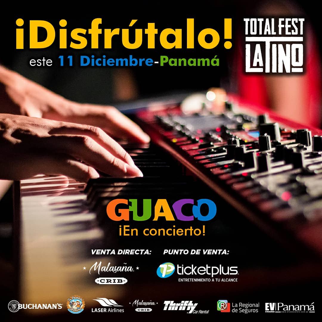 FestTotal's tweet image. ¿ Tienes un mejor plan para este próximo 11dic? Total Fest Latino te ofrece el mejor concierto del año en el Centro de Convenciones Atlapa... Guaco en Concierto y tú, no puedes dejar de estar allí...