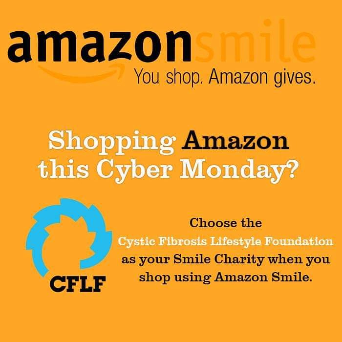 CFLifestyle's tweet photo. If you're shopping on @amazon this #CyberMonday, switch over to @amazonsmile and part of your purchase will go to #CFLF and help ppl with #cysticfibrosis ๐
Choose the Cystic Fibrosis Lifestyle Foundation as your #Amazon Charity. #AmazonSmile
---> https://t.co/bshdMV42TA https://t.co/aw07A4lh1I