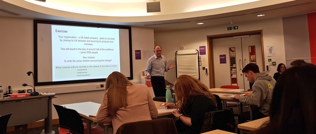 Niksbikzz's tweet photo. @Terry_N talking #PR with a group challenge looking at managing communications to stakeholders at the @CIMinfo_East @AngliaRuskinSU #Marketing Society #PRinaDigitalWorld event @ARU_Business https://t.co/chrCToWDXU