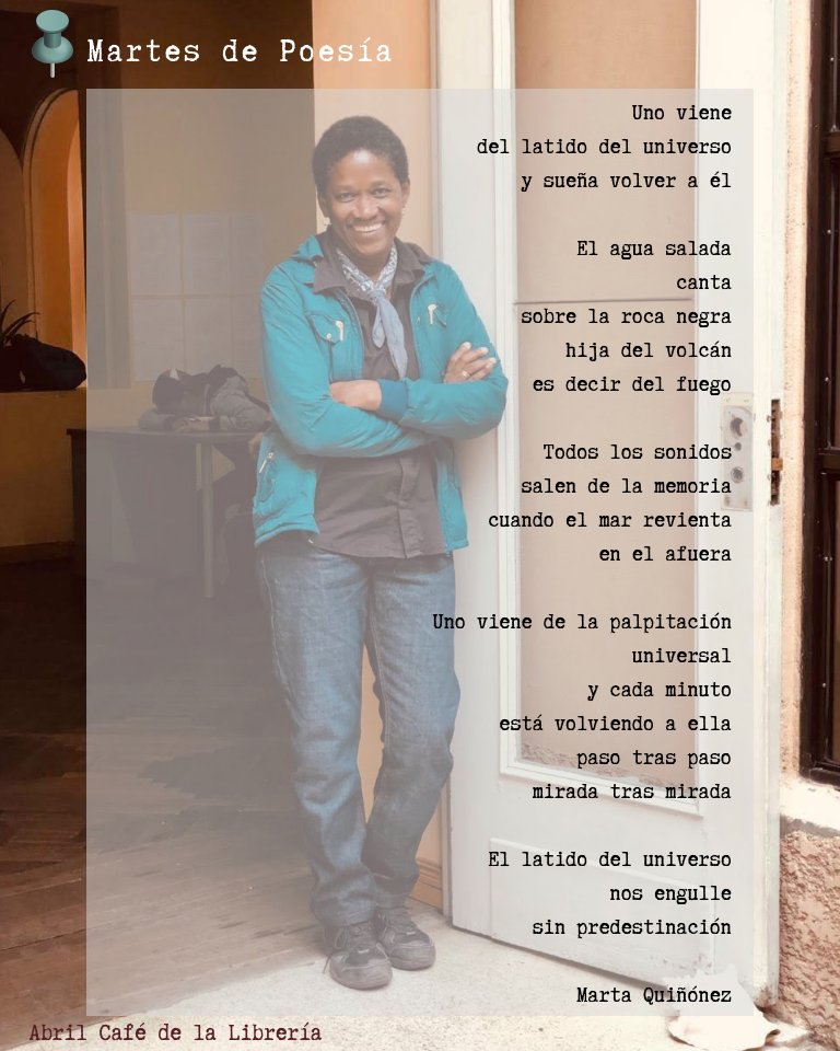 editorialudea's tweet photo. ¡Acompáñanos! Marta Quiñónez leerá sus poemas y conversará con Felipe Restrepo David en este #MartesdePoesía.
📌 27 de noviembre
📌 5:00 p.m.
📌 Abril Café de la Librería - Edificio de Extensión
👉 Conoce más: https://t.co/VNsBJJXxiX https://t.co/kU0kxLZPh2