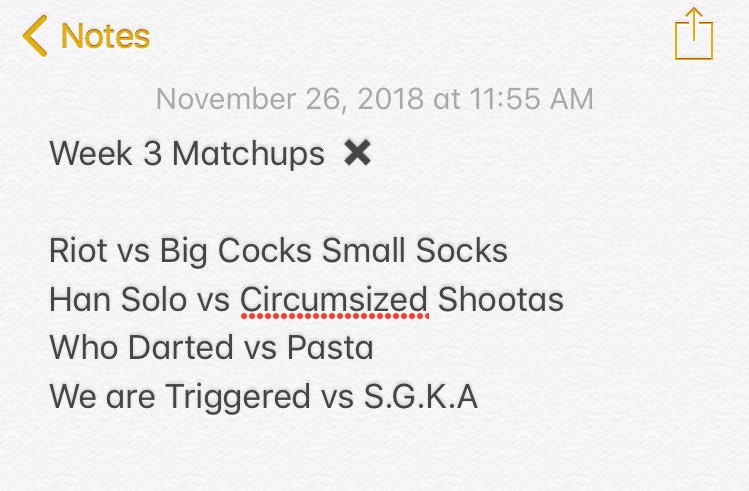 War2018's tweet photo. 😈Week 3 😈 https://t.co/VTPFxJuXkG