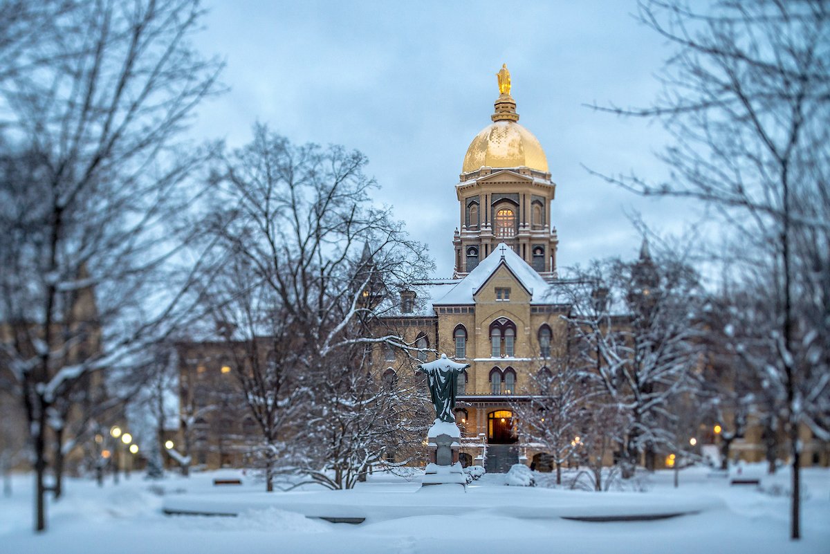 #OnThisDay in 1842 Fr. Edward Sorin founded the University of Notre Dame when he and seven companions arrived at the 524 snow-covered acres that the Bishop of Vincennes gave them in the Indiana mission fields. 

Thank you, Fr. Sorin, for your dream &amp; vision!