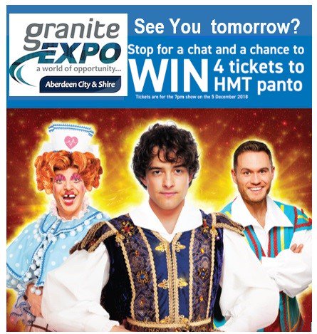 Attending #GraniteExpo2018 ? Make sure to pop past the <a href="/APAWhatsOn/">Aberdeen Performing Arts</a>  stand to say hi &amp; hear all about the Music Hall doors reopening!
#8thDecember  <a href="/GranitePr/">GranitePr</a>
