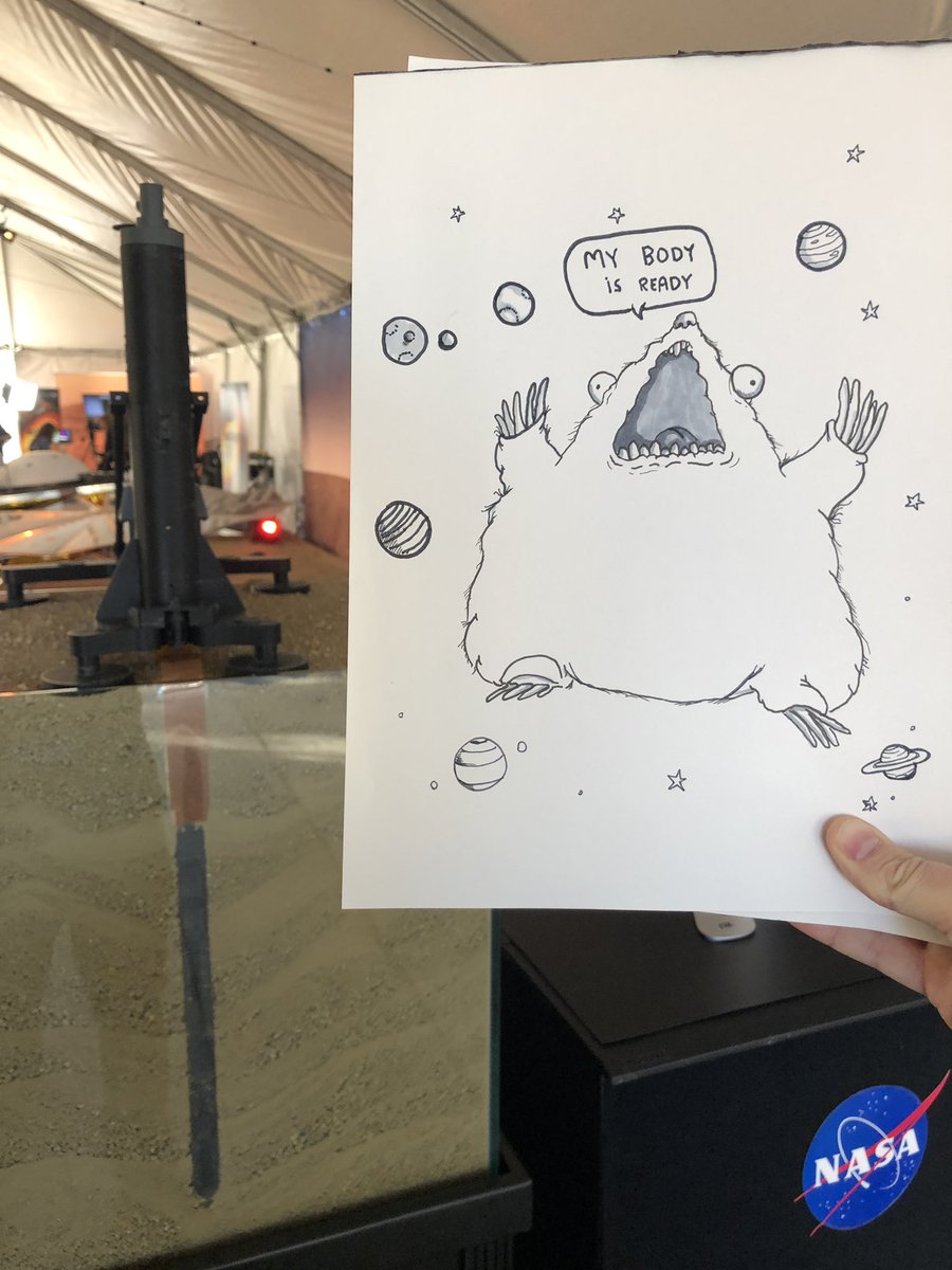 Oatmeal's tweet photo. Currently at @NASAJPL, doodling things I see. https://t.co/EeFpPdvxuh