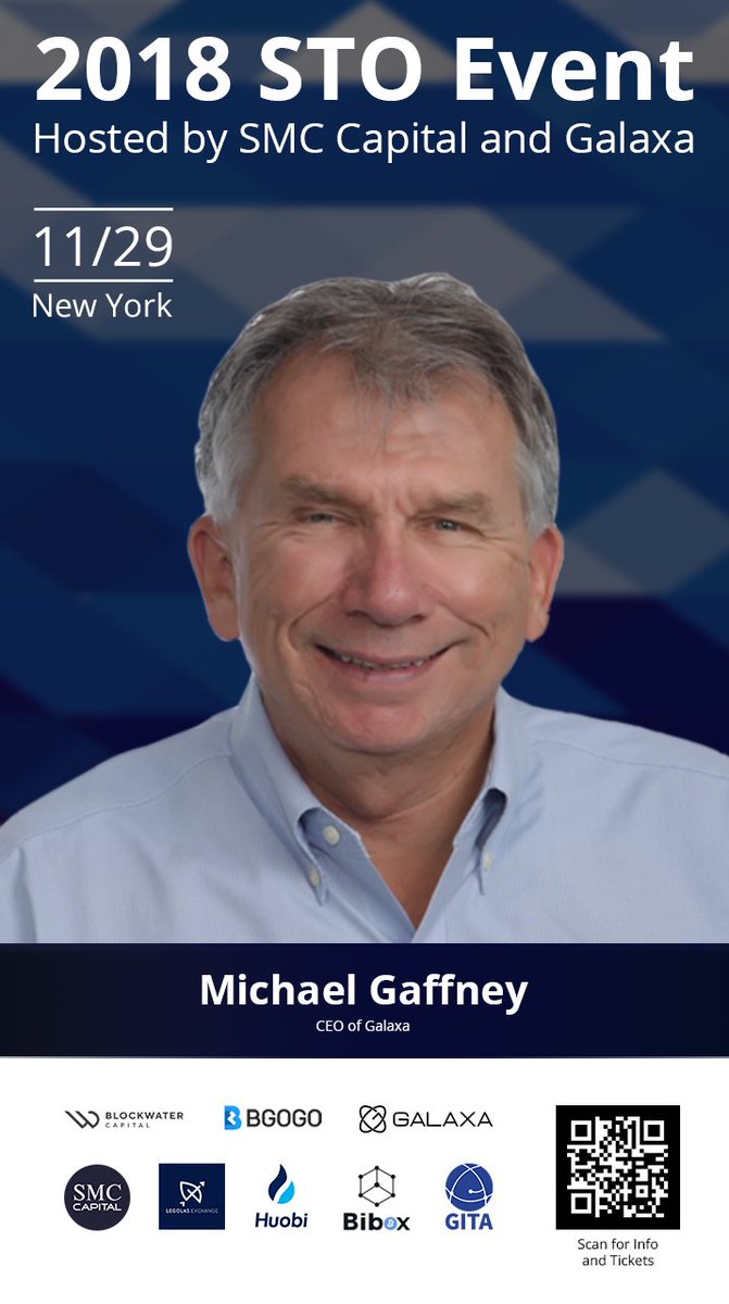GalaxaXaaS's tweet photo. Learn about the most important STO market trends to watch in 2019 -2020. Join our CEO &amp; founder @michaelgaffney at STO Event 2018 in New York on Nov. 29. Details &amp; registration: https://t.co/3I68Ezh2QJ 
#blockchain #crypto
#ICO #STO #digitalsecurity https://t.co/jEJuf7DvdT