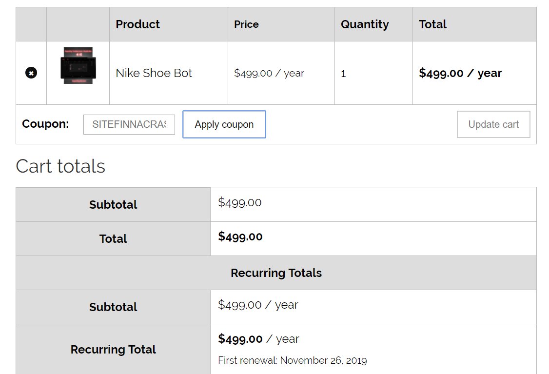 nike shoe bot coupon