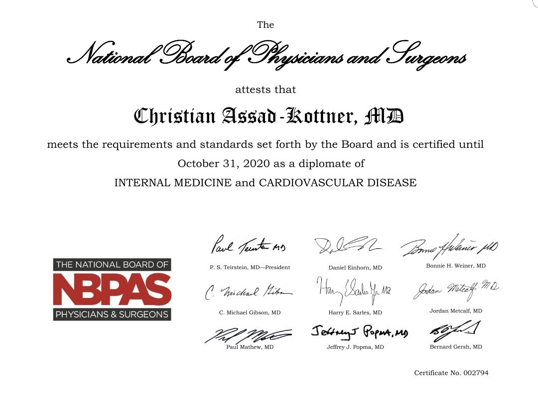 ChristianAssad's tweet photo. @CMichaelGibson Everyone should go the @InfoNbpas pathway. ABIM certification does not measure quality at all. I am sick and tired of their nonesense. If I had to choose the one thing that makes my profession miserable it is hands down The ABIM. I Have horror stories 😔 https://t.co/Mna5o6mBYI