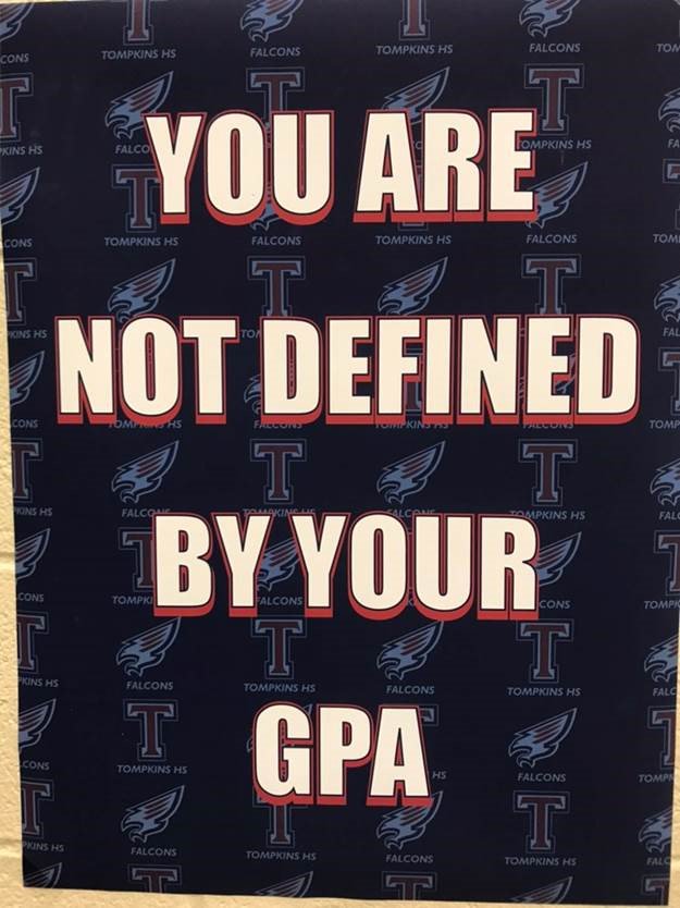 Thank you <a href="/othsbandtweet/">Tompkins Band</a> for this wonderful message!!! GPA is only one piece of the college application and it in no way defines you as a student. Colleges look at more than a GPA - they want to see a well-rounded student with experience! #truth #mondaythoughts #CollegeBound 👩‍🎓👨‍🎓