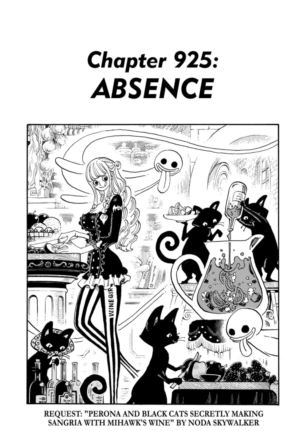 One Piece Center The Cover Page For One Piece Chapter 925 Absence
