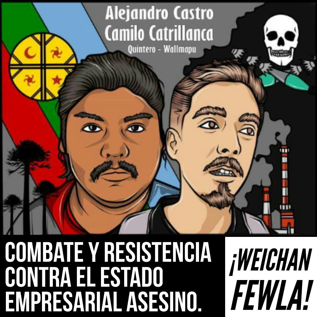 CabildoQP's tweet photo. #BANDERAZO HOY 18 HRS POR:
1.  la desmilitarizacion del wallmapu
2. El retiro y la disolucion del comando jungla
3. Justicia para camilo catrillanca 
4. La renuncia de chadwick https://t.co/fWnZq5fZ8S
