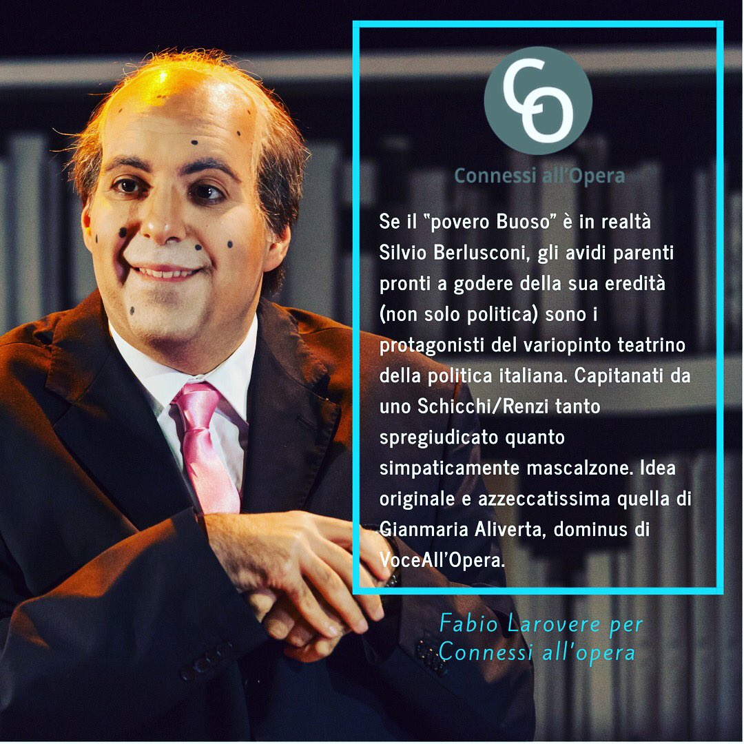 se <a href="/berlusconi/">Silvio Berlusconi</a> è Buoso Donati, il notaro non può che essere @BrunoVespa .
Fabio Larovere  recensisce il mio #giannischicchi per <a href="/connessiopera/">Connessi all'Opera</a>.