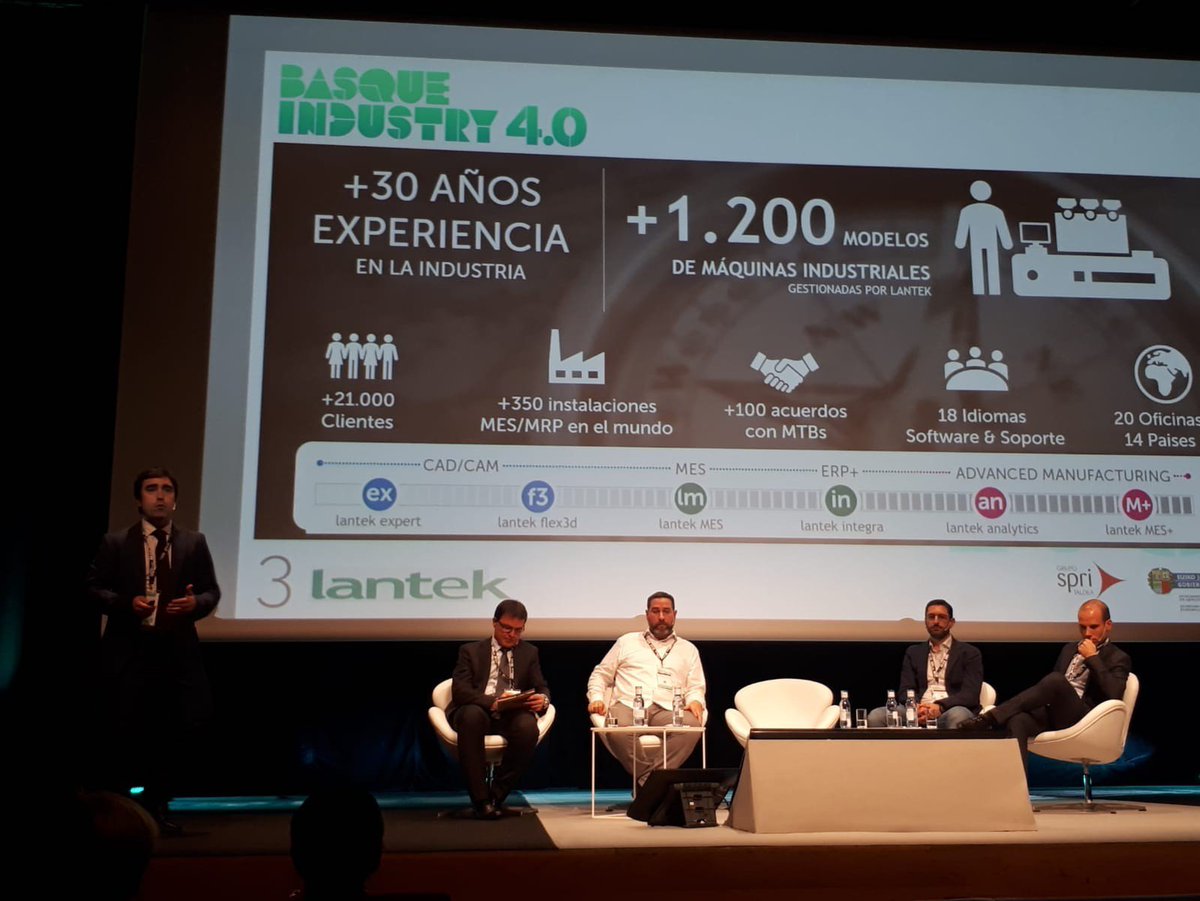 Hoy hemos participado en Basque Industry 4.0, hablando en la mesa redonda sobre “Aplicaciones sectoriales para la Industria 4.0” de la mano de Juan José Colás. Ha sido un placer contaros nuestra experiencia en el sector de la industria de la transformación del metal y la chapa.