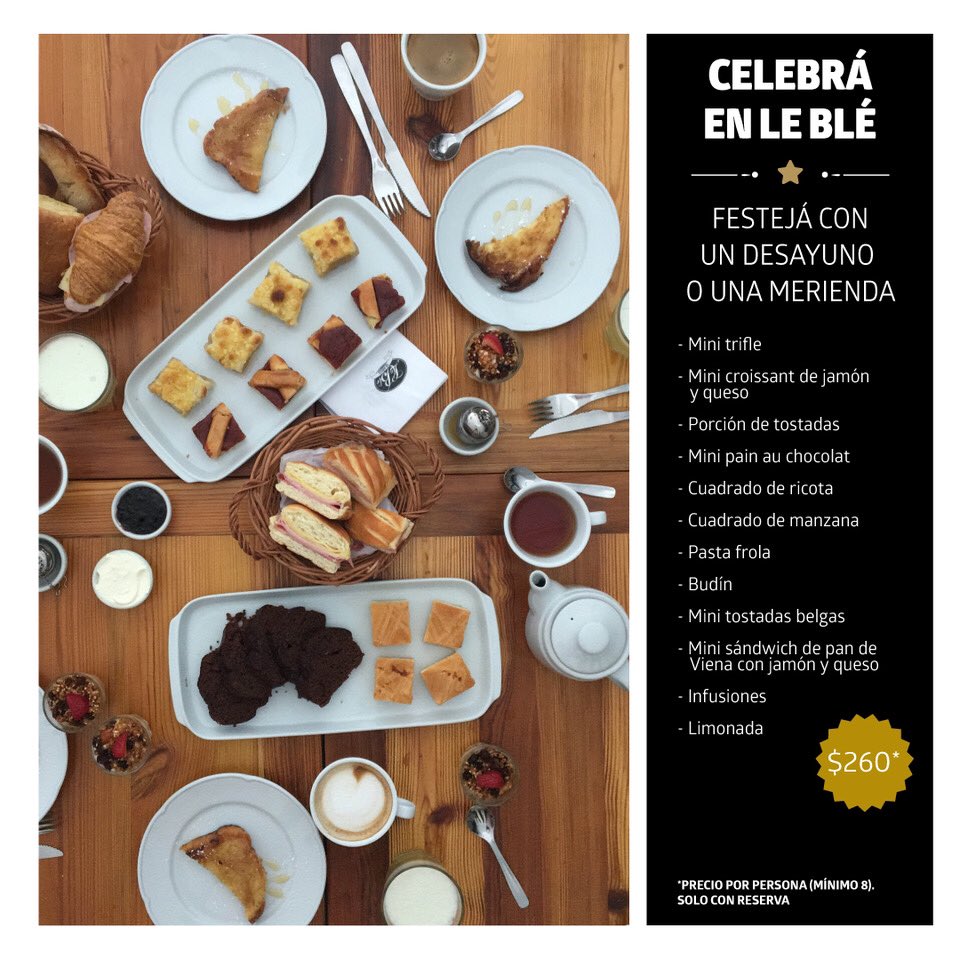 lebleoficial's tweet photo. Querés celebrar a Le Blé ?? Tenemos propuestas especiales para tu evento! 
Estén atentos que se viene un gran sorteo en Instagram 👉🏼@lebleoficial 
.
.
#Eventos #Merienda #Desayuno #Celebraciones https://t.co/1eRrP3QhqK