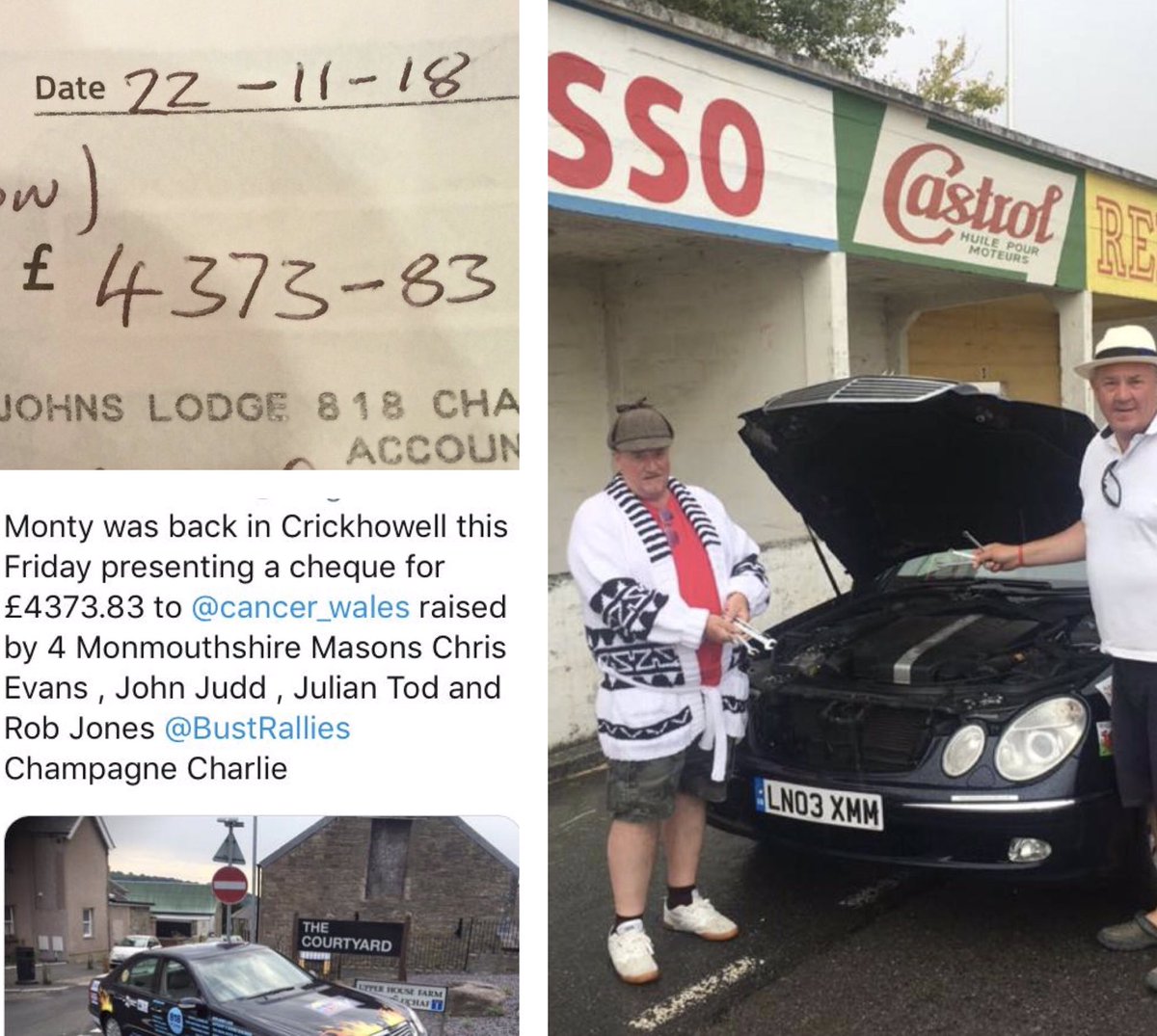 _____l_geej's tweet photo. Well done to St. John’s Lodge for raising an incredible amount of money this summer for cancer research Wales!! The check was presented to them at the pantry Friday!! What a great cause .... @robgarnetjones @JohnDJ553366 https://t.co/Oipfl6nt36