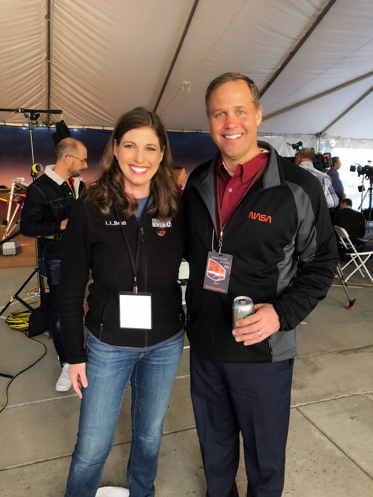 MJuricaCBS47's tweet image. #GoInsight today is the day! 2 hours until @NASAInSight lands on #Mars! Had the pleasure of meeting the head of @NASA today @JimBridenstine! @NASAJPL #SpaceInspires