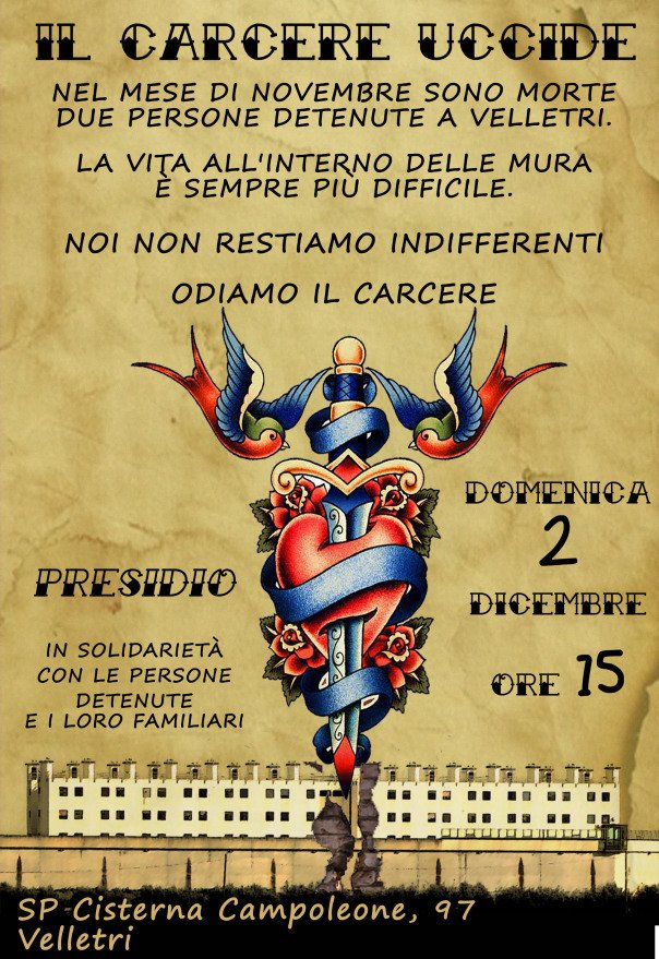 PRESIDIO <a href="/CARCERE/">O Cárcere</a> DI VELLETRI associazionematricola.com/2018/11/26/pre…
