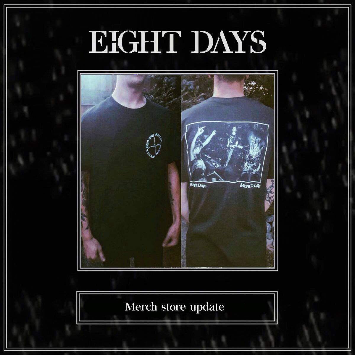 EightDaysUK's tweet photo. Our 𝐌𝐞𝐫𝐜𝐡 𝐒𝐭𝐨𝐫𝐞 has been updated with new and old shirts

Grab one at an upcoming show or from https://t.co/PrZK03irwR https://t.co/KDbBPdgJld