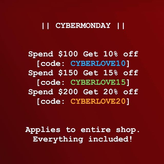 Shop_TheSkinny's tweet photo. Here’s the deets. #CYBERMONDAY is in full swing. Discount applies to the entire shop 🙈, nothing excluded! Online + in the shop.
*GST not included.
*we will not be doing price adjustments on previously purchased items.
#happyshopping #cybermonday2018 … https://t.co/Hyk688iNUO https://t.co/PmGyiBzdt6
