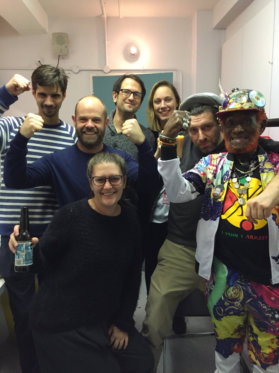 trojanrecords's tweet photo. Last Friday's crew at De La Warr, Bexhill @tru_thoughts @LeeScratchPerry @TheWrongtom @dlwp @Farsteppa https://t.co/n2hcIiHhVa