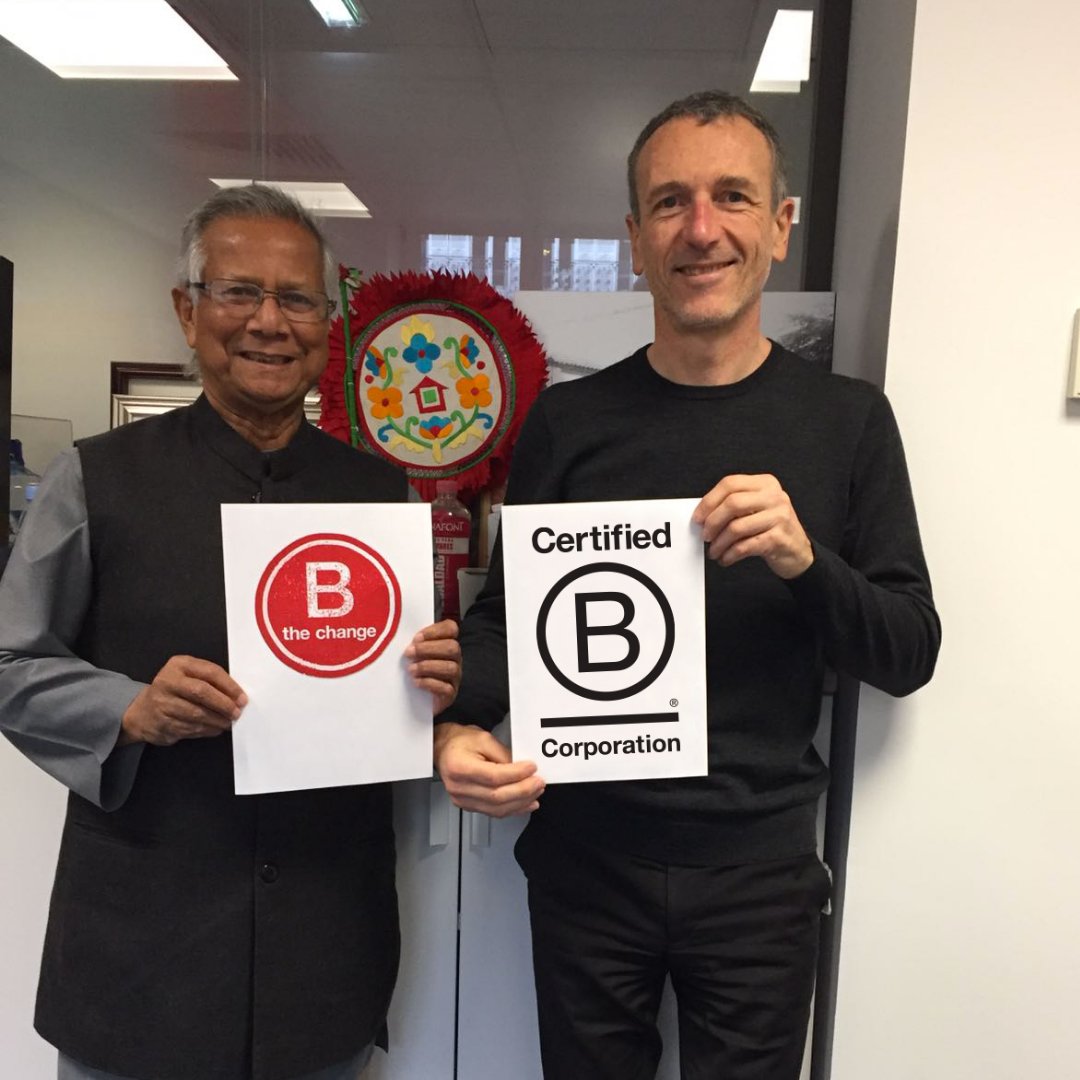 EmmanuelFaber's tweet photo. Very proud to share that Grameen Danone is the first social business created in collaboration with a multinational company to be certified as a #BCorp. A great initiative that truly creates &amp; shares value for all. Bravo to the teams! #OnePlanetOneHealth https://t.co/zfp9OG0Ufd