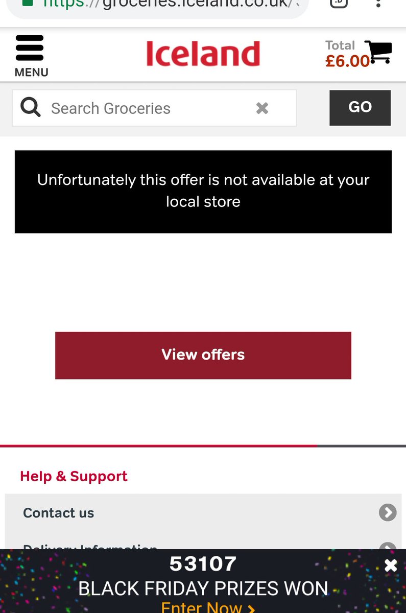 Bonnit's tweet photo. @IcelandFoods why can i never get the £5 offer at my local store 😭😭 https://t.co/vKxCfLTLhU
