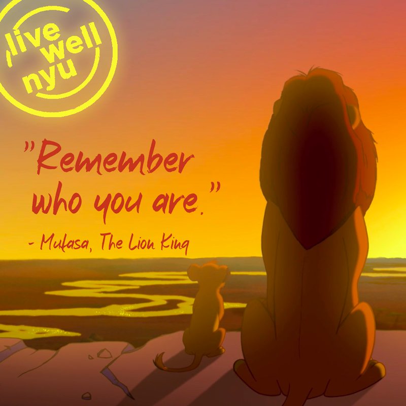 LiveWellNYU's tweet photo. If you’re like us, you’ve probably watched the teaser trailer for the new Lion King movie a few (or maybe twenty) times. So this week’s #MondayMotivation comes straight from Mufasa. #MufasaMonday https://t.co/h4R88Z5GAq