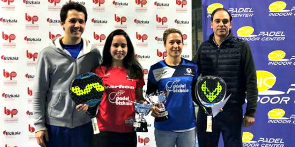PadelBizkaia's tweet photo. Las @PadelBizkaia Yera Campos y @cris_gonzmoro ‘maestras’ del pádel vizcaíno 2018. Vencieron en la final del #bizkaiapadel #master2018 ¡Enhorabuena campeonas! https://t.co/wxpeqzAQ4N