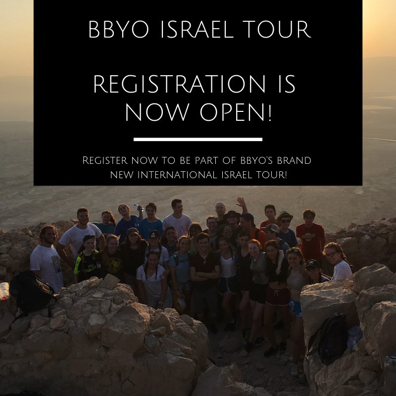 CALLING ALL YEAR 11'S! - Registration for BBYO UKI' brand new International Israel Tour is now open! Head to bbyo.org.uk to sign up now!