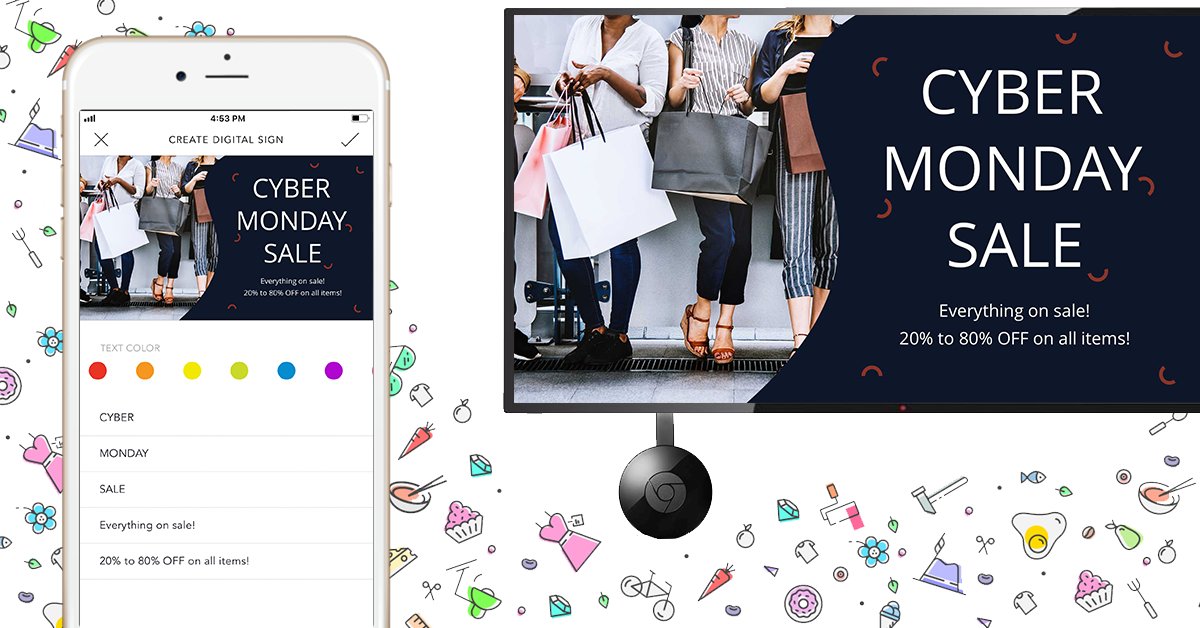 App_Promota's tweet image. Quick tip for #SmallBusiness owners: Swap out the text on our Black Friday template to save time on a #CyberMonday graphic.

Use the free template in-app: promota.io/for_twitter