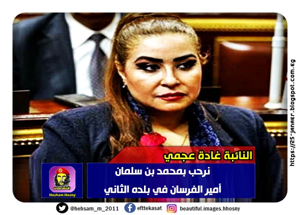 النائبة غادة عجمي-=- نرحب بمحمد بن سلمان أمير الفرسان في بلده الثاني
