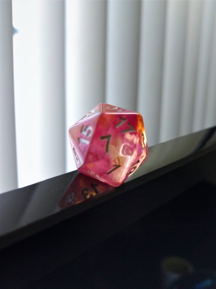 DropTheDie's tweet photo. DICE GIVEAWAY!
My 5,791 follower giveaway starts with a beautiful Orange/Magenta vapor "Whisp" dice set. 
Simply FOLLOW and RETWEET to enter. A dice CONTEST when we hit 5,800! Choosing winner 11/27/18 at 4pm PST.
Thanks for your support - I hope you win! #dnd #tabletopgaming https://t.co/EHxGM89OFe
