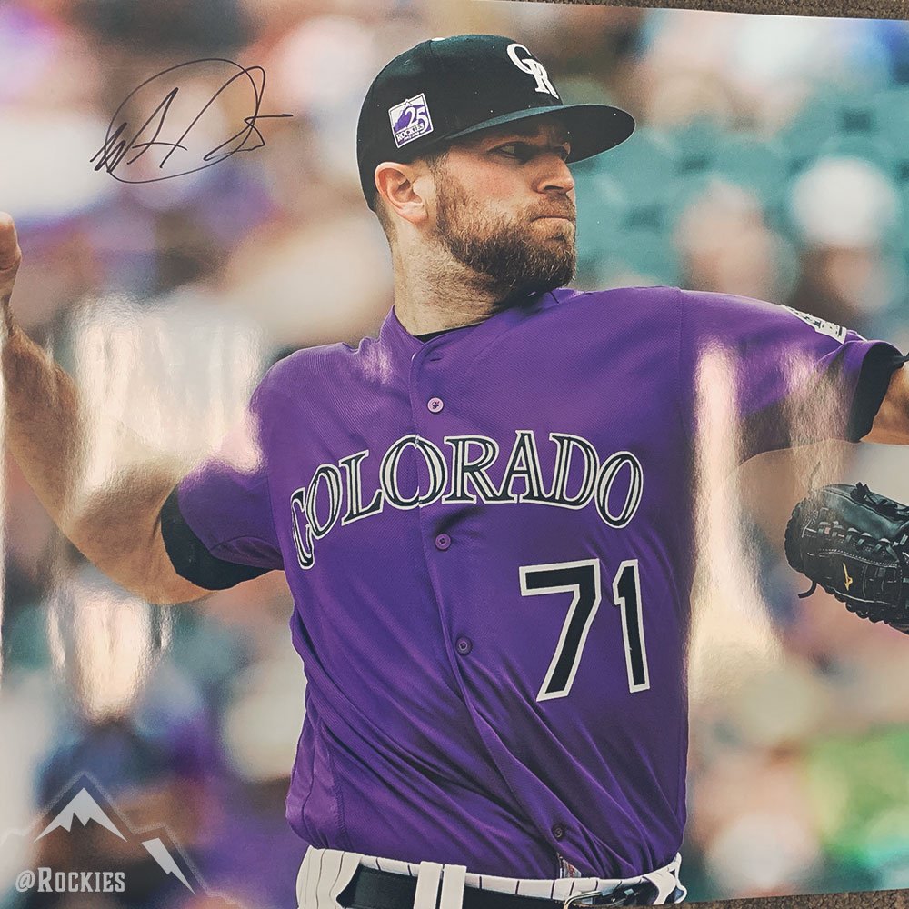 Rockies's tweet photo. Black Friday. Cyber Monday. Spending money is fun (especially on Rockies stuff 😜) but we like giving even better. 

RETWEET for your chance to win one of the following: 
• Chuck signed bat
• Nolan signed ball 
• Wade signed poster
• One of our coveted @Rockies tees! https://t.co/8FVx9V3liK