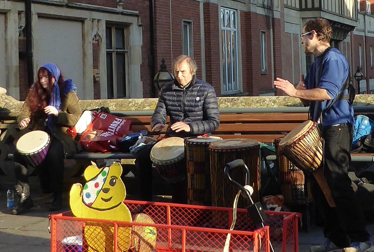 KevinEvents's tweet photo. Who knew that retiring early could be such fun.  With @jainabadrumming  playing music for Children In Need in Lincoln recently. https://t.co/YtygdmEhjY