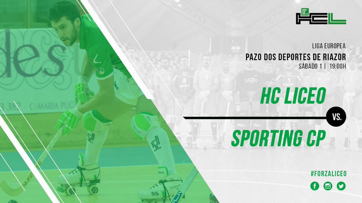 O sábado ás 19:00h. nova cita europea en Riazor! 😉 Esperámosvos para animar ao equipo! 💪 #ForzaLiceo #LigaEuropea