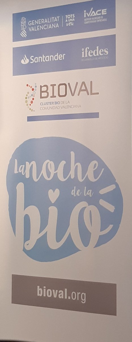Fginer's tweet image. 👉  #PremiosBIOVAL en  #NocheBio en Valencia.  Cluster @BIOVAL_es suma ya 93 empresas en Comunitat Valenciana.