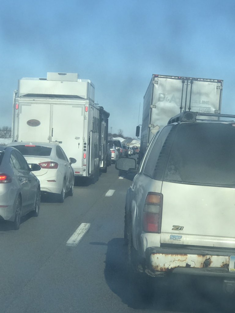 JimWichman's tweet photo. Another day, another 200+ group of new friends. #Hour30 #IowaOrBust #Missouri @A_Wichman #Standstill #I35N https://t.co/CKbzGcUp4X
