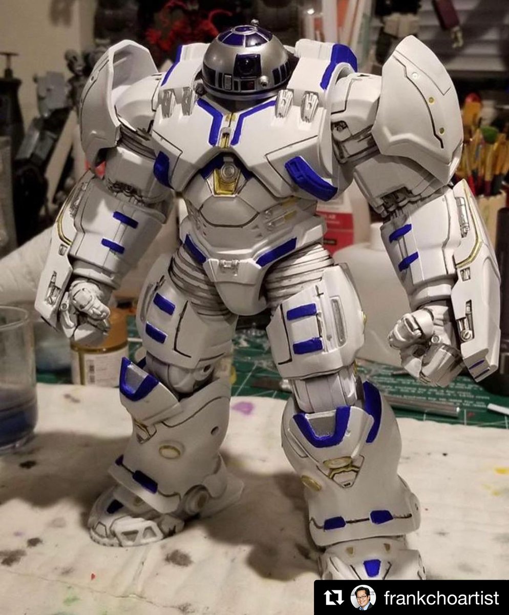 getgeeknews's tweet photo. #Repost @frankchoartist
・・・
Disney unveils a new Star Wars figure.... FU-D2. 😄 #frankchoartist #r2d2  #fud2  #starwars #mech #hulkbuster https://t.co/gdOBvgsLJo