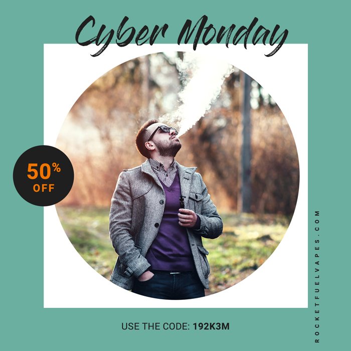 rocketfuelvapes's tweet photo. EXTENDED 24 HOURS! 🛍️ 50% Off Vapor | Cyber Monday Sale - https://t.co/4RXSe0owIn https://t.co/aMvXodkJjT