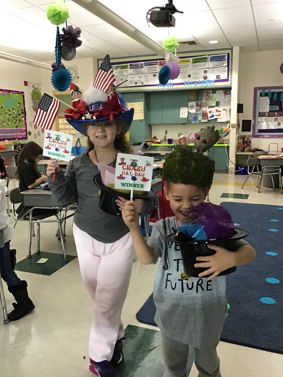 Mrs_PottsG14's tweet photo. Some fabulous hats from G14! Even 2 schoolwide winners!!!! 💜🧢 Go Olivia and Luis! Great job to all of the spirit day participants from 11/16. #colonialcsd #sousharks #LeadershipLivesHere #colonialsd https://t.co/yPCl84YNIx
