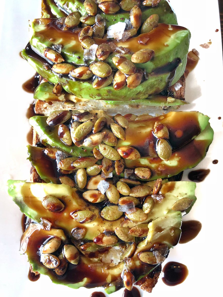 Basic who? Our avocado toast drizzled with balsamic and pine nuts is far from average. 😘😱🥑