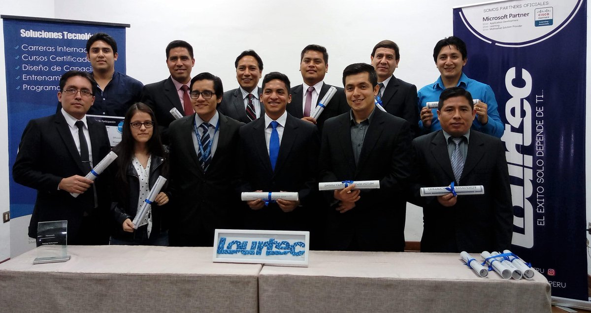 PeruLourtec's tweet photo. #Felicidades por culminar una etapa más!

Ahora vamos por las #CertificacionesMicrosoft https://t.co/XMCjpXwtDn
