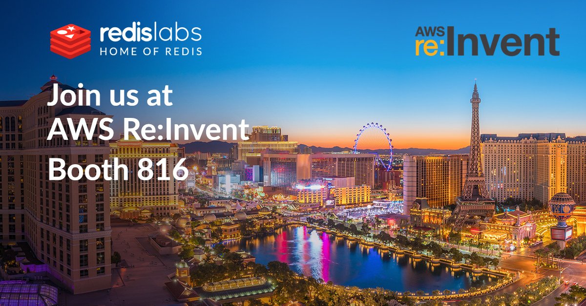 Redisinc's tweet image. #Redis is in Las Vegas this week for #AWSreInvent2018! Come by and visit us to learn about #RedisGraph -- 600x faster than any other graph solution.