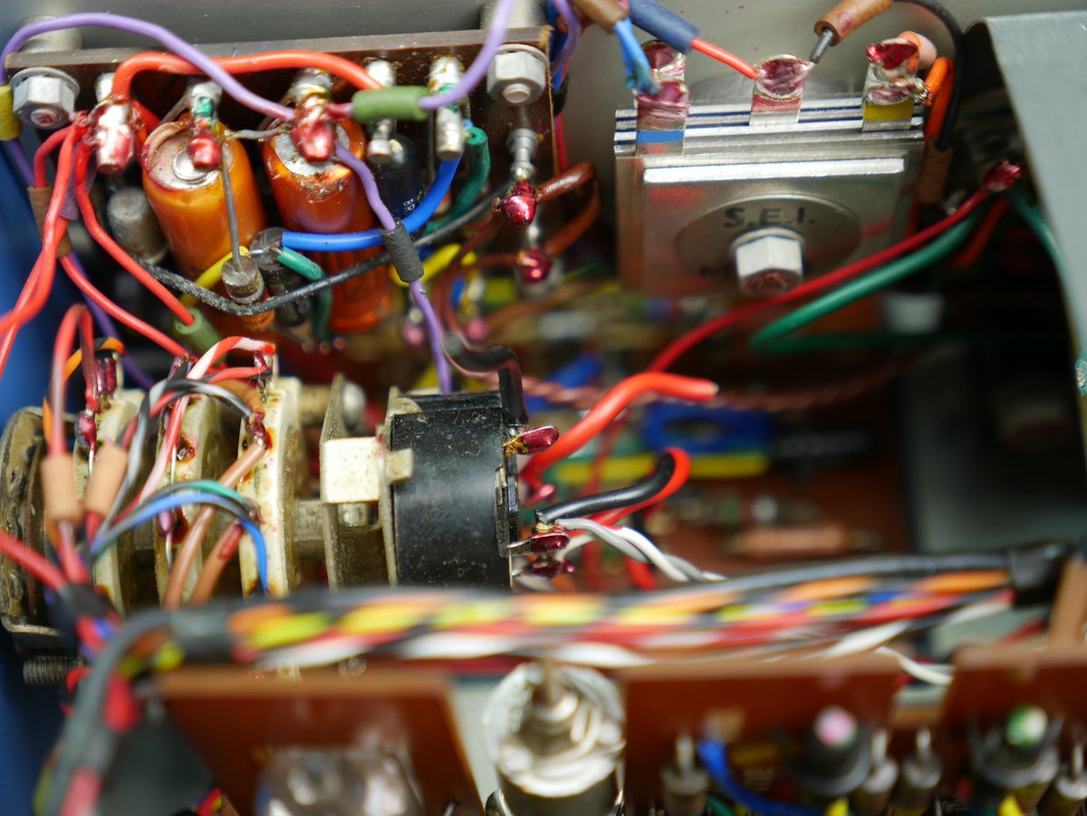 anachrocomputer's tweet image. The Venner TSA3334 frequency meter has a new mains lead, some years after I was given the instrument (just before it went into a skip). It sort-of works now. Capacitor date code 1963 #makevember