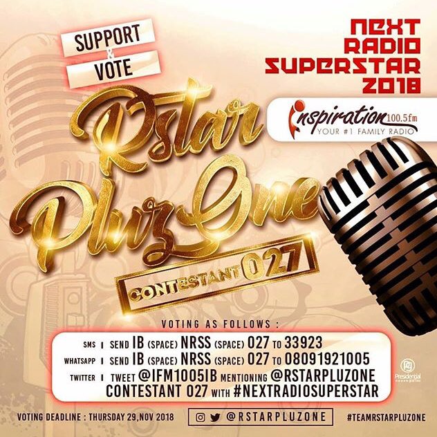 RSTARpluzONE's tweet photo. #TeamPLUZ is activated!!
โขโข
#NextRadioSuperStar 2018, and the #pluzGuy is Contestant No.27
โขโขโข
vote R-STAR pluzONE (@RSTARpluzONE),
โข
SMS "IB NRSS 027" to 33923 โขโขโข
Tweet @ifm1005ib, voting #Contestant027
โขโขโข
Pls, help Retweet n Share
โขโข https://t.co/87vZ3eQTkm