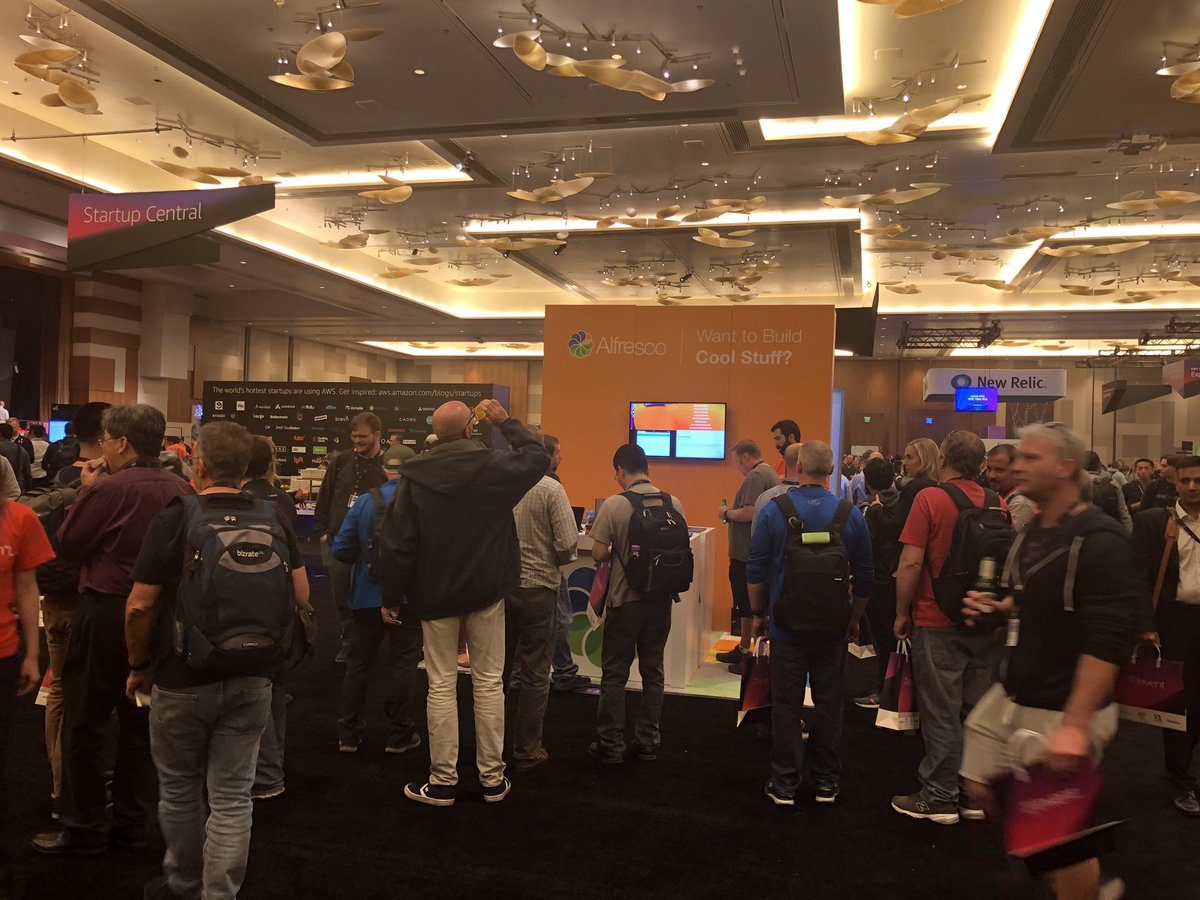 Doors open for 5 mins and packed already! #alfrescoreinventing #reInvent2018