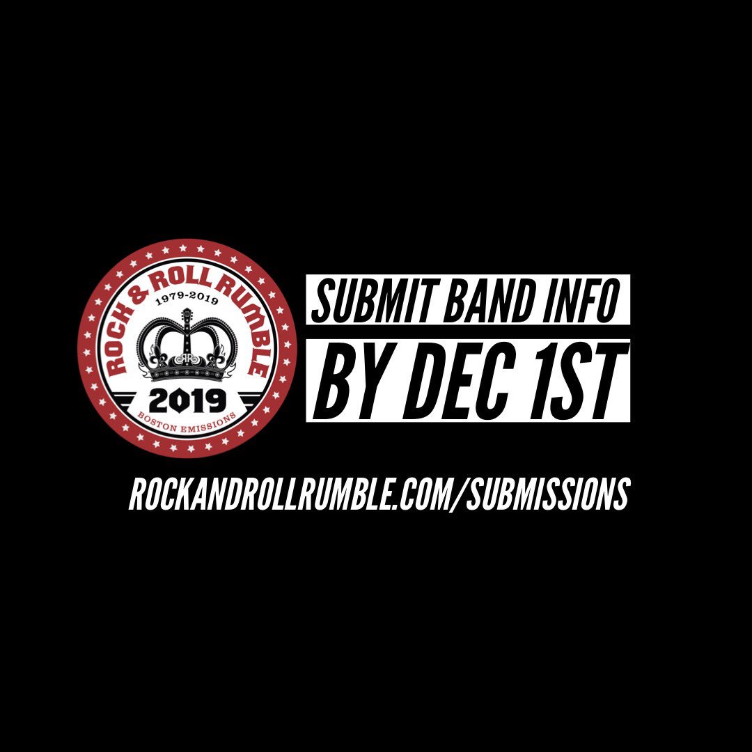 rocknrollrumble's tweet photo. Four days to go. Hoping as many people get this info as possible. @BostonEmissions presents the 2019 
@rocknrollrumble this April at @ONCEsomerville | https://t.co/Dl90CIRBeA https://t.co/Q0oltklQBt