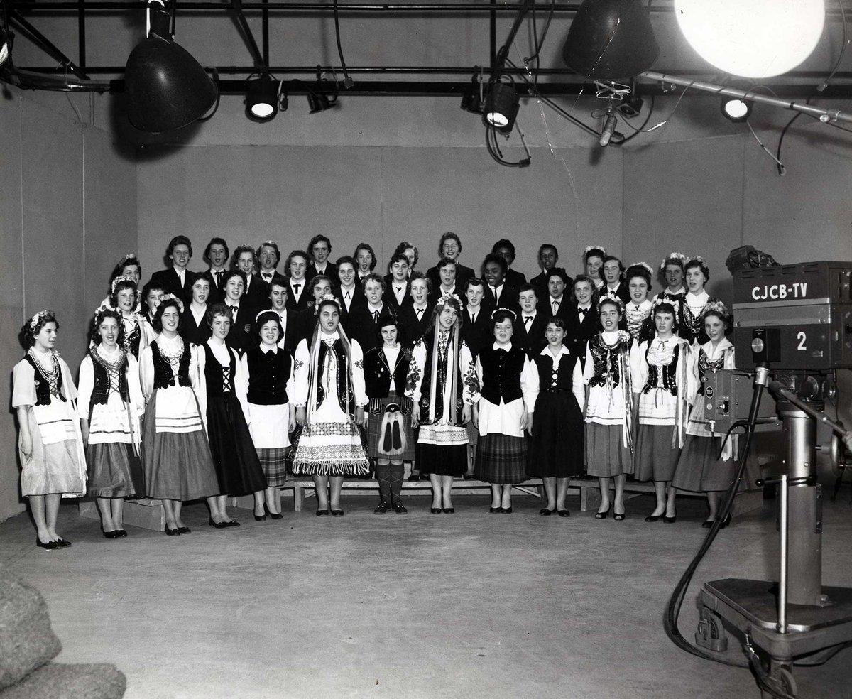 beatoninstitute's tweet photo. #HolyRedeemer #HighSchool #Students performing on the "#HighSociety" #CJCB-Television program, 1957. Reference number: 82-232-6932. #WhitneyPier #AnneTerry #GravesBeans #CapeBretoniana https://t.co/yf2ZvZ892r