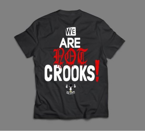 We Are Not Crooks! Tee is slappin' 
🔥
Grab one today ---> ow.ly/e1ud50jKtYu