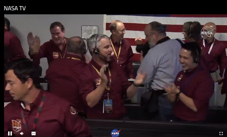 paulhoff's tweet photo. True heroes.  Congrats #NASA on getting #InSight on to the surface of Mars! https://t.co/jmvTqlKPWh