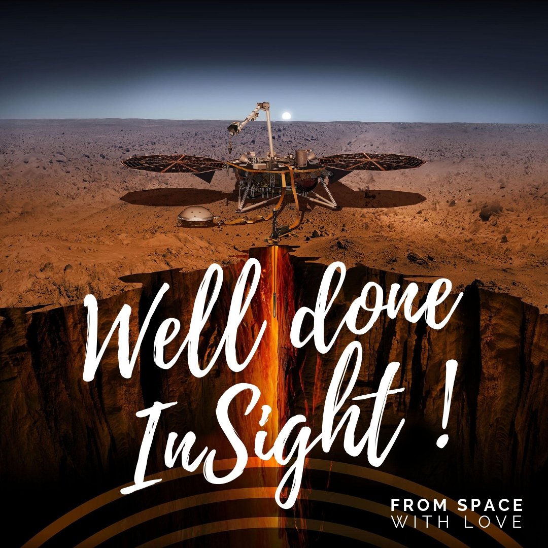 FromSpaceWLove's tweet photo. ✅✅✅✅ WELL DONE INSIGHT !!
🔴WATCH LIVE : https://t.co/qIXUWrh6uc
#insight #mars #marslanding #nasa #insightnasa #nasainsight
Picture by NASA / JPL - Caltech https://t.co/5DCx4DGdMp